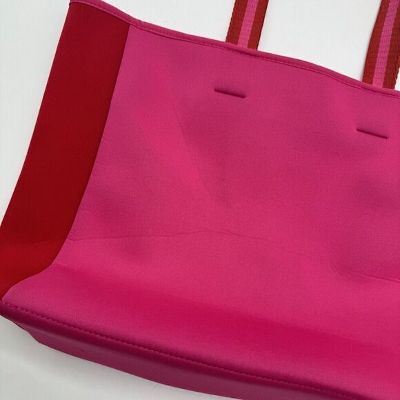 Summersalt Neoprene Beach Pool Tote Shoulder Bag NWOT‎ Hot Pink Hibuscus Red - Picture 5 of 13